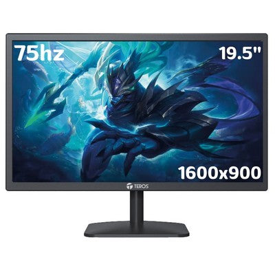 MONITOR TEROS TE-1916S 19.5” TN PLANO HD 1600X900 75HZ HDMI INCLUYE CABLE BLACK