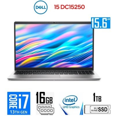 LAPTOP DELL DC15250 15.6” 120HZ FHD I7-1355U 16GB DDR5 1TB PCIE TECL. SP + NUM UBUNTU WIFI 6 SILVER RWCGN GARANTIA 12 MESES PINSOFT
