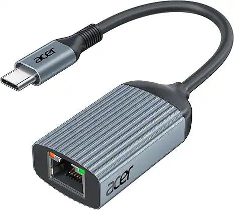 ADAPTADOR ACER USB-C A ETHERNET RJ45 1GBPS THUNDERBOLT 3/4 ALUMINIO SILVER