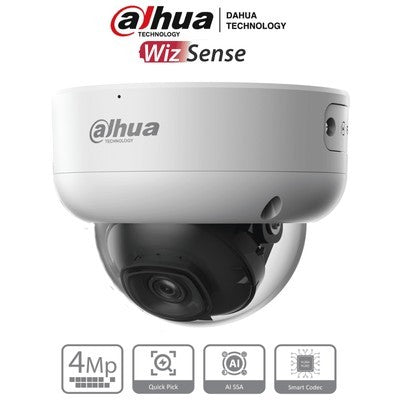 CÁMARA IP DOMO DAHUA ANTIVANDÁLICA 4MP WIZSENSE