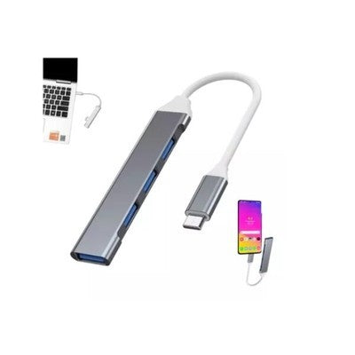 HUB ADAPTADOR TIPO C A 4 PUERTOS USB ANERA 1X USB 3.0 USB 3 X USB 2.0 AE-CHUB3123