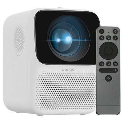 PROYECTOR DE VIDEO WANBO BY XIAOMI T2 ULTRA RESOLUCION FULL HD 1080P BRILLO 500 ANSI LUMENS ANDROID TV WIFI BLUETOOTH ENFOQUE AUTOMATICO CORRECCION KEYSTONE SOPORTE 4K HDMI USB PARLANTES INTEGRADOS