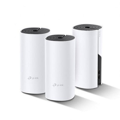 Extensor Malla Tp-Link Deco M4 3 Pack Gigabit Ac1200 Dual Band 2.4Ghz: 300Mbps Y 5Ghz: 867Mbps Mu-Mimo 370M² 100 Dispos.