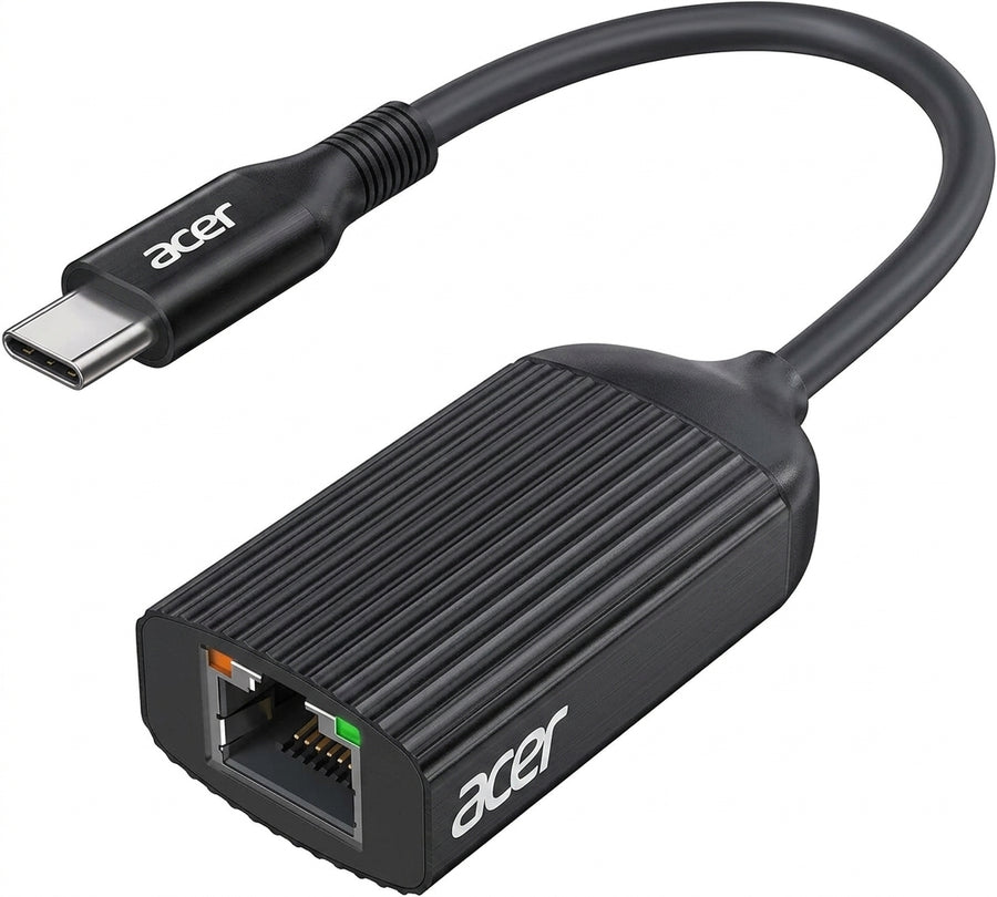 ADAPTADOR ACER USB-C A ETHERNET RJ45 1GBPS THUNDERBOLT 3/4 ALUMINIO BLACK