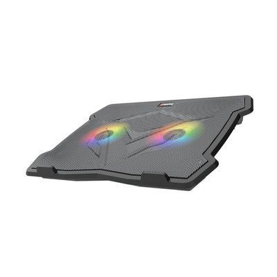 VENTILADOR MEETION MT-CP2020 RGB PARA LAPTOP 2 VENTILADORES USB DISEÑO ERGONÓMICO