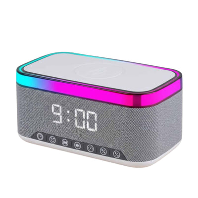 PARLANTE RCA MULTIFUNCION DESPERTADOR CARGADOR INALAMBRICO DESPERTADOR RECARGABLE