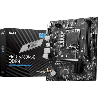 TARJETA MADRE MSI PRO B760M-E DDR4 INTEL B760 LGA1700 128GB