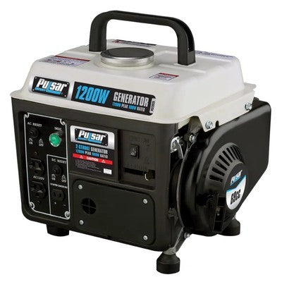 Generador Electrico A Gasolina Americano Pulsar 1200 Wts (1.2Kw) Portable Gasolina / Aceite 2-Stroke Generator