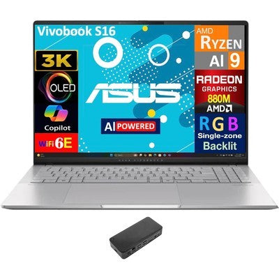 LAPTOP ASUS VIVOBOOK S16 OLED 16" 3K AMD RYZEN AI 7 350 24GB RAM 1TB SSD OLED