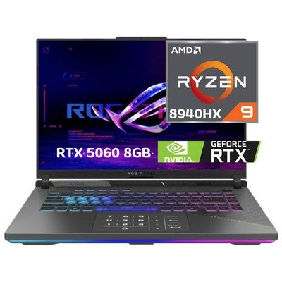 LAPTOP ASUS ROG STRIX G16 16" 165HZ FHD+ AMD RYZEN 9 8940HX 16GB RAM 1TB SSD NVIDIA GEFORCE RTX 5060 8GB ECLIPSE GRAY