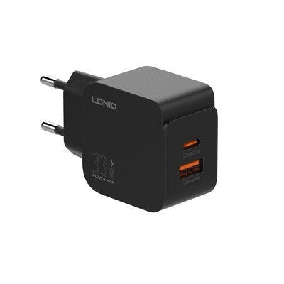 CARGADOR LDNIO Q2 33W 2P PD + USB + CAB TC-IPH BLACK