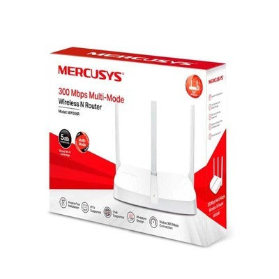 Router Mercusys Mw306R 300Mbps 4 Puertos 3 Ant.*5Dbi Mod Access Point, Extensor Garantia 12 Meses