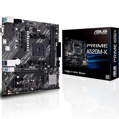 TARJETA MADRE ASUS PRIME A520M-K AMD A520 AM4 DDR4 128GB