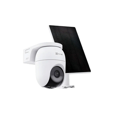 CAMARA DE SEGURIDAD EZVIZ CB8C 360° 2K EXT. IP65 + PANEL SOLAR DET. PERS/SEGUIMIENTO IA, COLOR 24/7 AUDIO 5200MAH ALEXA/GOOGLE SUPP. MICROSD 512GB CS-CB8C/SPR100 GARANTIA 12 MESES