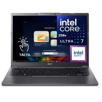 LAPTOP ACER INTEL CORE ULTRA 7 258V RAM 32GB SSD 1TB 14" WUXGA (1920X1200) *TOUCH* WINDOWS 11 HOME