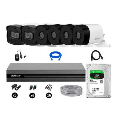KIT 6 CAMARAS 40M EXTERIOR