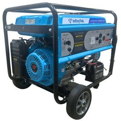 GENERADOR ELECTRICO A GASOLINA INFINYTEK 8,500 WATT (8,5 KW) AZUL GASOLINA - GEN-INFK