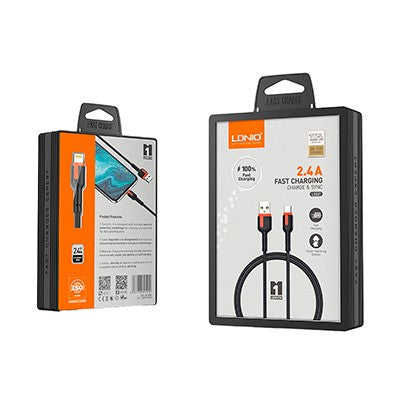 CABLE LDNIO LS531 - USB-TC CORDÓN BLACK