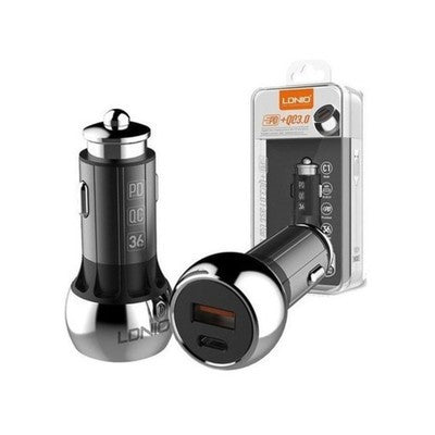 CARGADOR VEH. LDNIO C1 36W 2P USB+PD + CAB TC-IPH