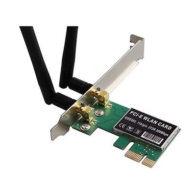 TARJETA DE RED PCI EXPRESS WIRELESS 300MBPS 2 ANTENAS 5 DBI