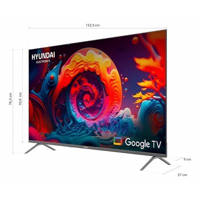 TELEVISOR TV HYUNDAI 55" ELED5529QC QLED 4K UHD (3840X2160) HDR10 ANDROID 16GB ROM 2GB RAM BL 5.0 WIFI 2XHDMI 2XUSB - LED5529QC CO
