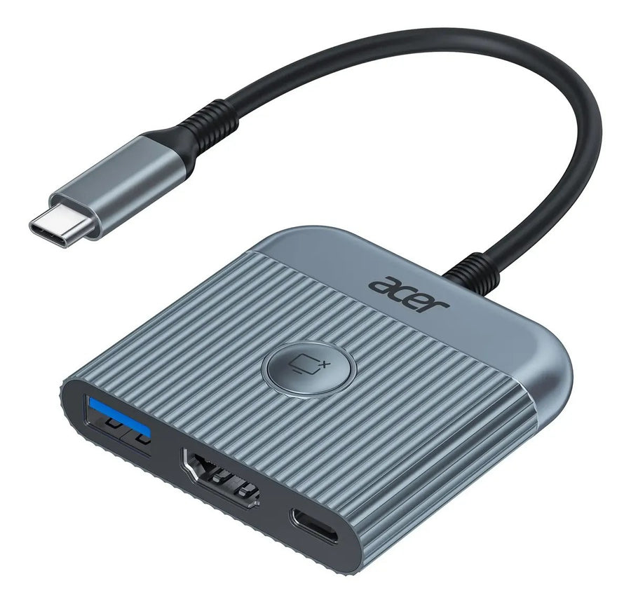 ADAPTADOR HUB ACER ODK470 USB-C A (HDMI 4K 60HZ + USB-C PD 100W + USB-A 3,0)