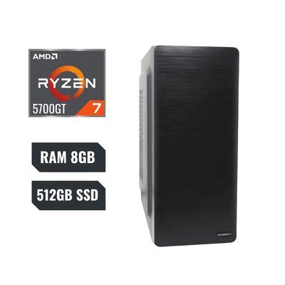 PC DE ESCRITORIO XTRATECH XT38C500A | AMD RYZEN 7 5700GT | 8GB RAM | 512GB SSD | WINDOWS 11 HOME