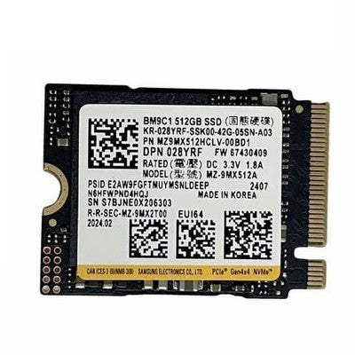 DISCO SSD 512GB SAMSUNG M.2 NVME 2230 PCIE 4.0 4900MB/S, 4000MB/S BM9C1 GARANTIA 12 MESES (SIN EMPAQUE)