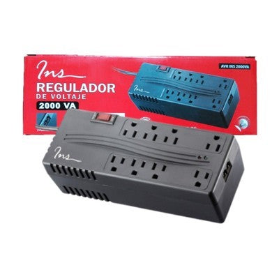 Regulador Voltaje Ins 2000Va 8 Tomas 2 Rj11 Power Restet 120V/60Hz Garantia 12 Meses