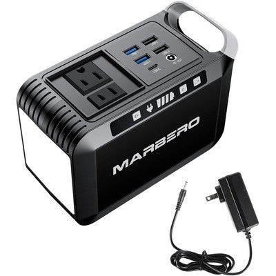 Estacion De Energia Marbero 88Wh Bat. Litio Salida 120W Max (2*110V Ac, 1*Dc, 4*Puertos Usb-A 1*Usb-C Pd18W) Linterna Le