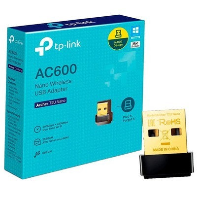 Adaptador De Red Tp-Link Archer T2U Nano Usb Adapter Ac600 Dual Band Wifi