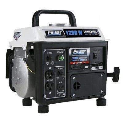 GENERADOR ELECTRICO A GASOLINA AMERICANO PULSAR 1200 WTS (1.2KW) PORTABLE GASOLINA / ACEITE 2-STROKE GENERATOR