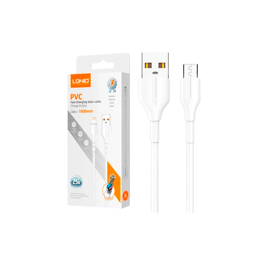CABLE LDNIO LS841 1M 25W USB-V8 - WHITE