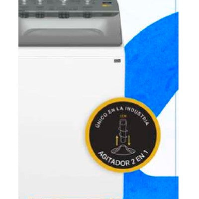 LAVADORA WHIRLPOOL 8MWTW7205HW AUTOMÁTICA 20 KG XPERT DUAL AGITADOR 2 EN 1 CARGA SUPERIOR