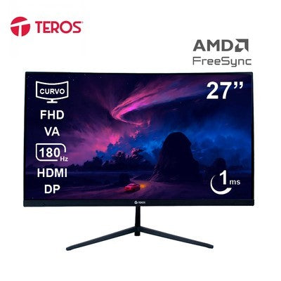 MONITOR TEROS TE-2787G 27” GAMING CURVO FHD 1920X1080 180 HZ - 1MS AUDIO OUT 1HDMI 1DP
